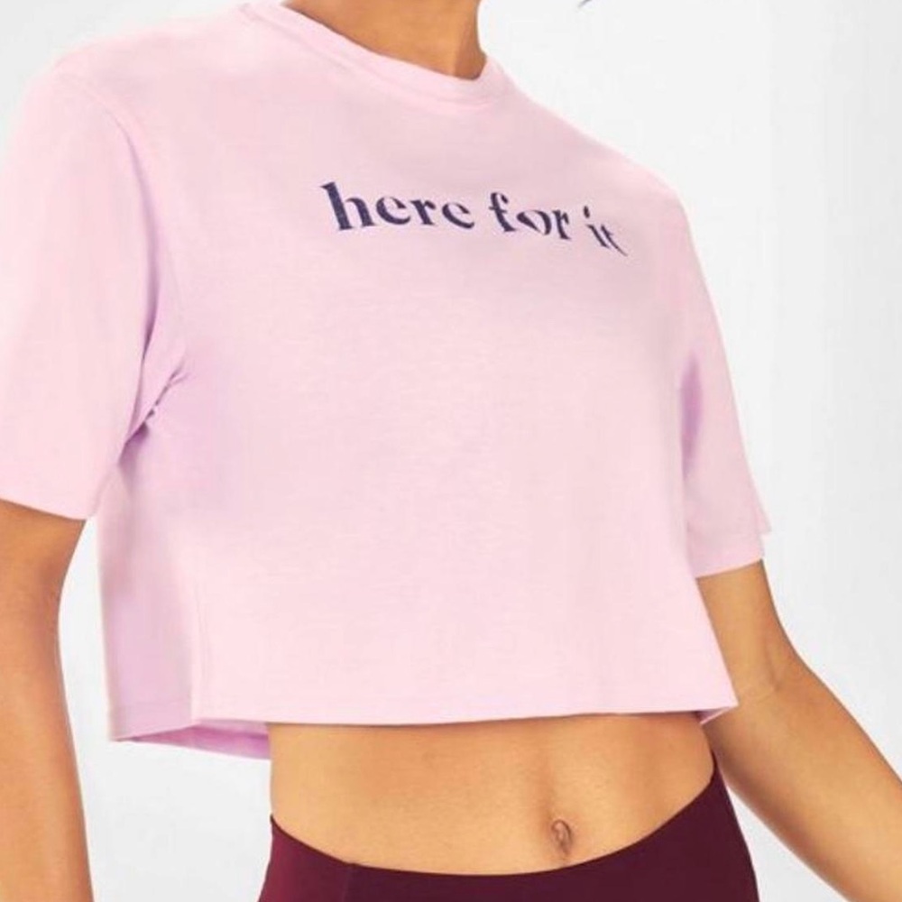 Fabletics Pink Graphic Tee